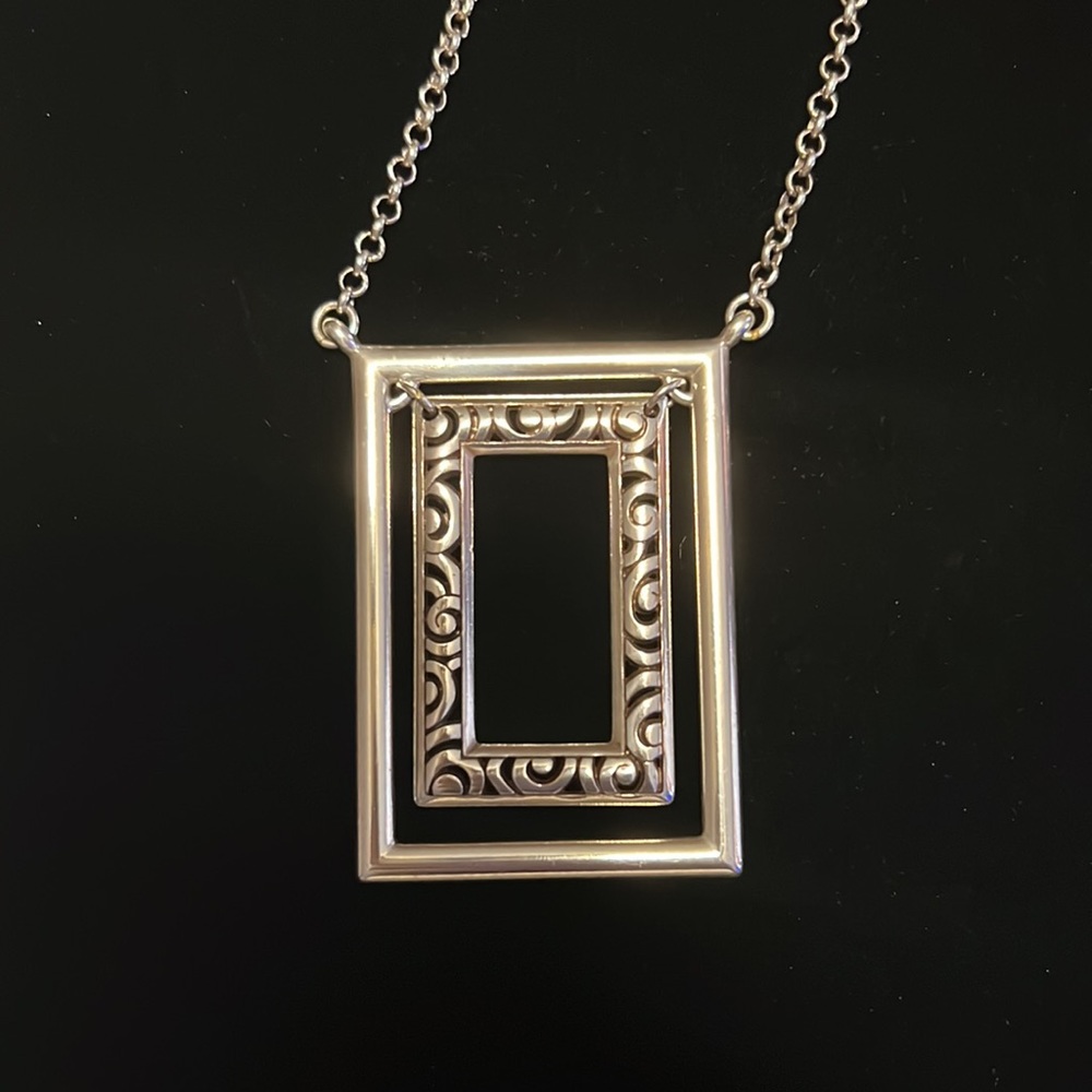 Brighton Deco Frame Rectangle Double Shape Silver… - image 3